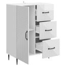 vidaXL Széf fiókkal Magasfényű Fehér 66 x 34,5 x 89,5 cm Szerelt Fa