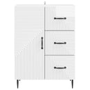 vidaXL Széf fiókkal Magasfényű Fehér 66 x 34,5 x 89,5 cm Szerelt Fa