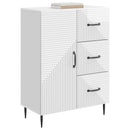 vidaXL Széf fiókkal Magasfényű Fehér 66 x 34,5 x 89,5 cm Szerelt Fa