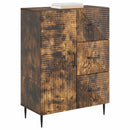 vidaXL Széf fiókkal Füstös Tölgy 66 x 34,5 x 89,5 cm Szerelt Fa