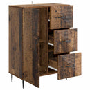 vidaXL Széf fiókkal Antik Fa 66 x 34,5 x 89,5 cm Szerelt Fa