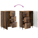 vidaXL Széf fiókkal Antik Fa 66 x 34,5 x 89,5 cm Szerelt Fa