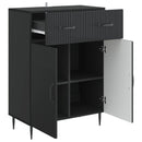 vidaXL Széf Fekete 66 x 34,5 x 89,5 cm Szerelt Fa