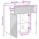 vidaXL Széf Fekete 66 x 34,5 x 89,5 cm Szerelt Fa