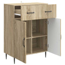 vidaXL Széf fiókkal Sonoma Tölgy 66 x 34,5 x 89,5 cm Szerelt Fa