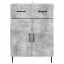 vidaXL Széf Betonszürke 66 x 34,5 x 89,5 cm Szerelt Fa