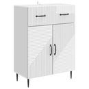 vidaXL Széf fiókkal Magasfényű Fehér 66 x 34,5 x 89,5 cm Szerelt Fa