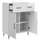 vidaXL Széf fiókkal Magasfényű Fehér 66 x 34,5 x 89,5 cm Szerelt Fa