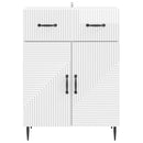 vidaXL Széf fiókkal Magasfényű Fehér 66 x 34,5 x 89,5 cm Szerelt Fa