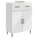 vidaXL Széf fiókkal Magasfényű Fehér 66 x 34,5 x 89,5 cm Szerelt Fa
