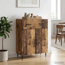 vidaXL Széf fiókkal Antik Fa 66 x 34,5 x 89,5 cm Szerelt Fa