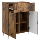 vidaXL Széf fiókkal Antik Fa 66 x 34,5 x 89,5 cm Szerelt Fa