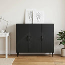 vidaXL Széf Fekete 89 x 34,5 x 80 cm Szerelt Fa