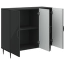 vidaXL Széf Fekete 89 x 34,5 x 80 cm Szerelt Fa