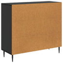 vidaXL Széf Fekete 89 x 34,5 x 80 cm Szerelt Fa
