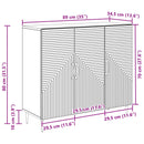 vidaXL Széf Fekete 89 x 34,5 x 80 cm Szerelt Fa
