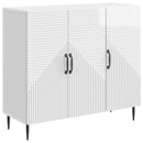 vidaXL Széf Magasfényű Fehér 89 x 34,5 x 80 cm Szerelt Fa