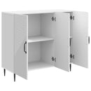 vidaXL Széf Magasfényű Fehér 89 x 34,5 x 80 cm Szerelt Fa