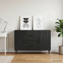 vidaXL Széf fiókkal Fekete 89 x 34,5 x 60 cm Szerelt Fa