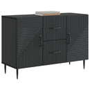 vidaXL Széf fiókkal Fekete 89 x 34,5 x 60 cm Szerelt Fa