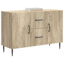 vidaXL Széf fiókkal Sonoma Tölgy 89 x 34,5 x 60 cm Szerelt Fa