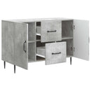 vidaXL Széf fiókkal Betonszürke 89 x 34,5 x 60 cm Szerelt Fa