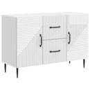 vidaXL Széf fiókkal Magasfényű Fehér 89 x 34,5 x 60 cm Szerelt Fa