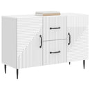 vidaXL Széf fiókkal Magasfényű Fehér 89 x 34,5 x 60 cm Szerelt Fa