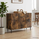 vidaXL Széf fiókkal Füstös Tölgy 89 x 34,5 x 60 cm Szerelt Fa