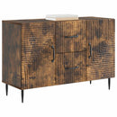 vidaXL Széf fiókkal Füstös Tölgy 89 x 34,5 x 60 cm Szerelt Fa