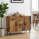 vidaXL Széf fiókkal Antik Fa 89 x 34,5 x 60 cm Szerelt Fa