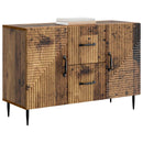 vidaXL Széf fiókkal Antik Fa 89 x 34,5 x 60 cm Szerelt Fa
