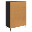 vidaXL Széf fiókkal Fekete 66 x 34,5 x 95 cm Szerelt Fa