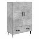 vidaXL Széf fiókkal Betonszürke 66 x 34,5 x 95 cm Szerelt Fa