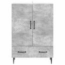 vidaXL Széf fiókkal Betonszürke 66 x 34,5 x 95 cm Szerelt Fa