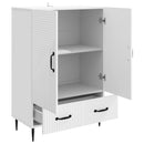 vidaXL Széf fiókkal Magasfényű Fehér 66 x 34,5 x 95 cm Szerelt Fa
