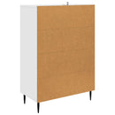 vidaXL Széf fiókkal Magasfényű Fehér 66 x 34,5 x 95 cm Szerelt Fa