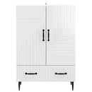vidaXL Széf fiókkal Magasfényű Fehér 66 x 34,5 x 95 cm Szerelt Fa