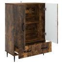 vidaXL Széf fiókkal Füstös Tölgy 66 x 34,5 x 95 cm Szerelt Fa