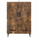 vidaXL Széf fiókkal Füstös Tölgy 66 x 34,5 x 95 cm Szerelt Fa