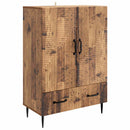 vidaXL Széf fiókkal Antik Fa 66 x 34,5 x 95 cm Szerelt Fa