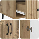 vidaXL Széf Kézműves Tölgy 66 x 34,5 x 95 cm Szerelt Fa