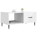vidaXL Dohányzóasztal Fehér 90 x 50 x 40 cm Szerelt Fa