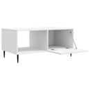 vidaXL Dohányzóasztal Magasfényű Fehér 90 x 50 x 40 cm Szerelt Fa
