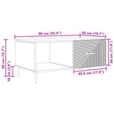 vidaXL Dohányzóasztal Magasfényű Fehér 90 x 50 x 40 cm Szerelt Fa