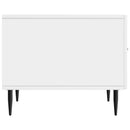 vidaXL Dohányzóasztal Magasfényű Fehér 49 x 50 x 40 cm Szerelt Fa