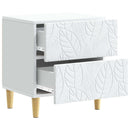 vidaXL Éjjeli asztal Fehér 43 x 34,5 x 48 cm Szerelt Fa