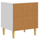 vidaXL Éjjeli asztal Fehér 43 x 34,5 x 48 cm Szerelt Fa