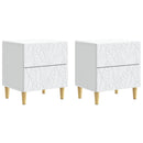vidaXL Éjjeli asztal 2 pcs Fehér 43 x 34,5 x 48 cm Szerelt Fa