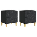 vidaXL Éjjeli asztal 2 pcs Fekete 43 x 34,5 x 48 cm Szerelt Fa